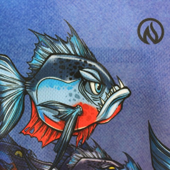 INKnBURN 2XL (12-14) PIRANHA TECH SHIRT SS Running Top NWOT! - Picture 10 of 14